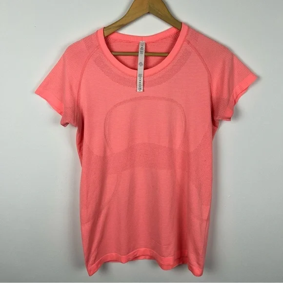 Lululemon Swiftly Tech Short Sleeve Coral Athletic Top - Picture 1 of 7